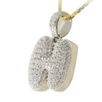 Silver Bubble Letter H Pendant - Johnny Dang & Co