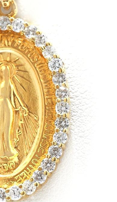 Custom Diamond Miraculous/ Maria Pendant - Johnny Dang & Co