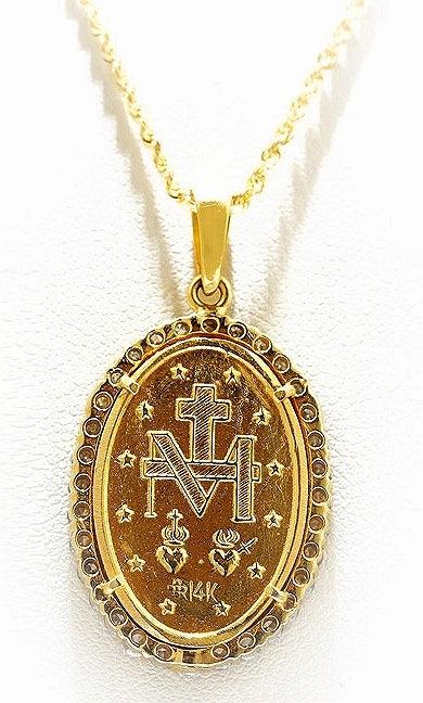 Custom Diamond Miraculous/ Maria Pendant - Johnny Dang & Co