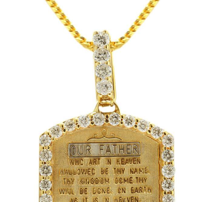 JDTK-P170823-020 Custom Diamond "The Lord's Prayer" Pendant - Johnny Dang & Co
