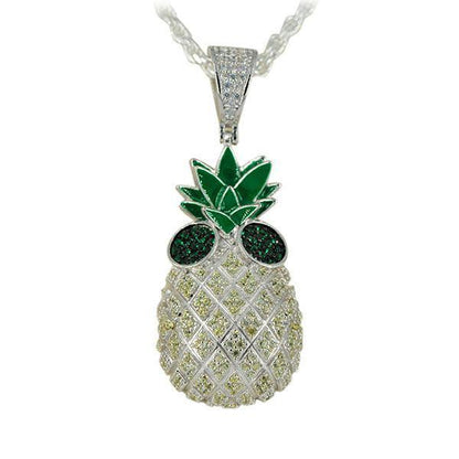 SILVER COOL GLASSES PINEAPPLE PENDANT - Johnny Dang & Co