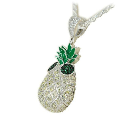 SILVER COOL GLASSES PINEAPPLE PENDANT - Johnny Dang & Co