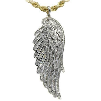 Silver CZ Wing Pendant - Johnny Dang & Co