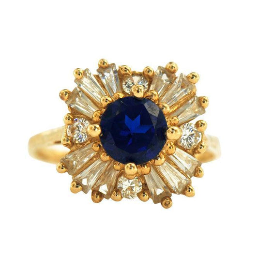 TVJ1915 - Gemstone Gold Ring - Johnny Dang & Co