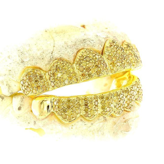 JDTK-S161702-1 14 Teeth Custom Hand Prong Set Diamond Grill - Johnny Dang & Co