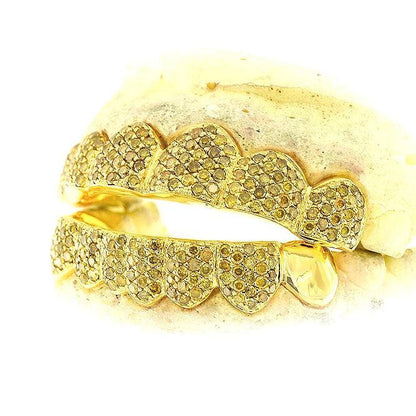 JDTK-S161702-1 14 Teeth Custom Hand Prong Set Diamond Grill - Johnny Dang & Co