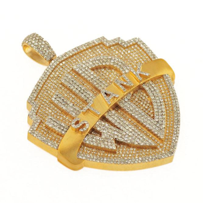 CUSTOM DIAMOND WB STANK PENDANT - Johnny Dang & Co