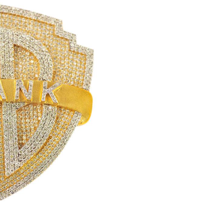 CUSTOM DIAMOND WB STANK PENDANT - Johnny Dang & Co