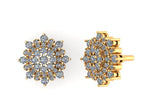 Custom 1.75CT Diamond Cluster Earrings - Johnny Dang & Co