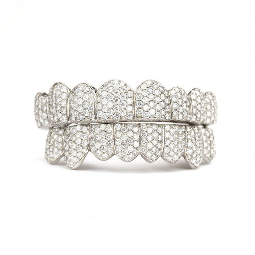 10K Flawless Honeycomb Diamond Grillz - Johnny Dang & Co
