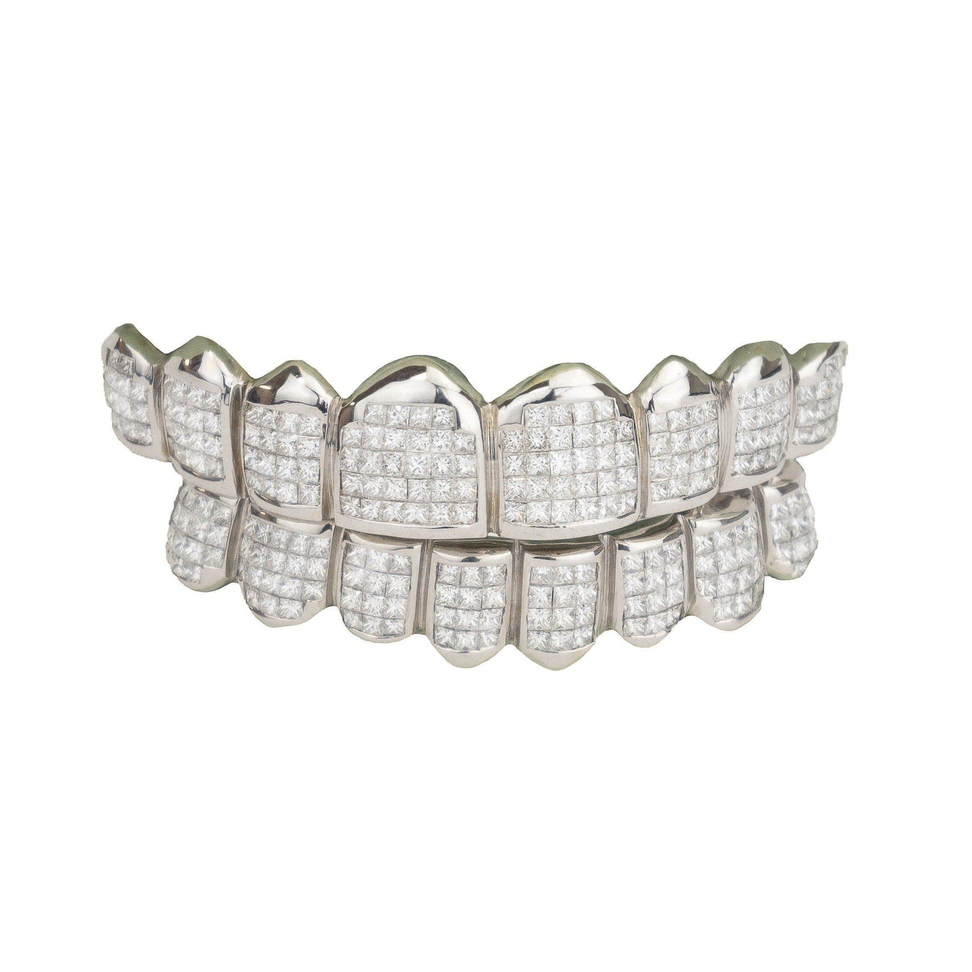 10K Flawless Invisible Set Diamond Grillz – Johnny Dang Co