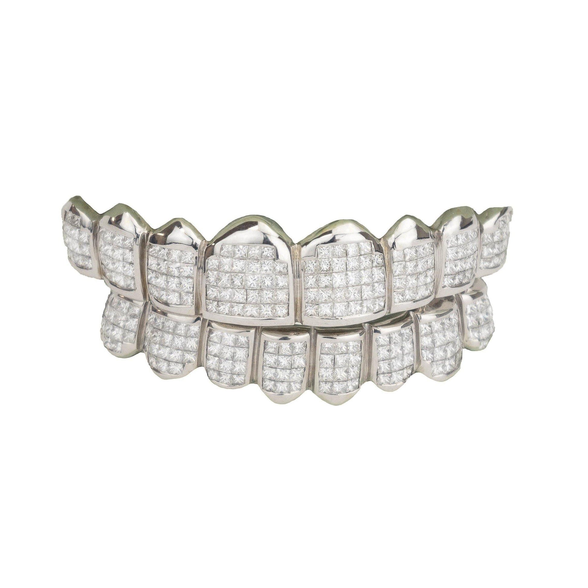 14K VVS Invisible Set Diamond Grillz - Johnny Dang & Co